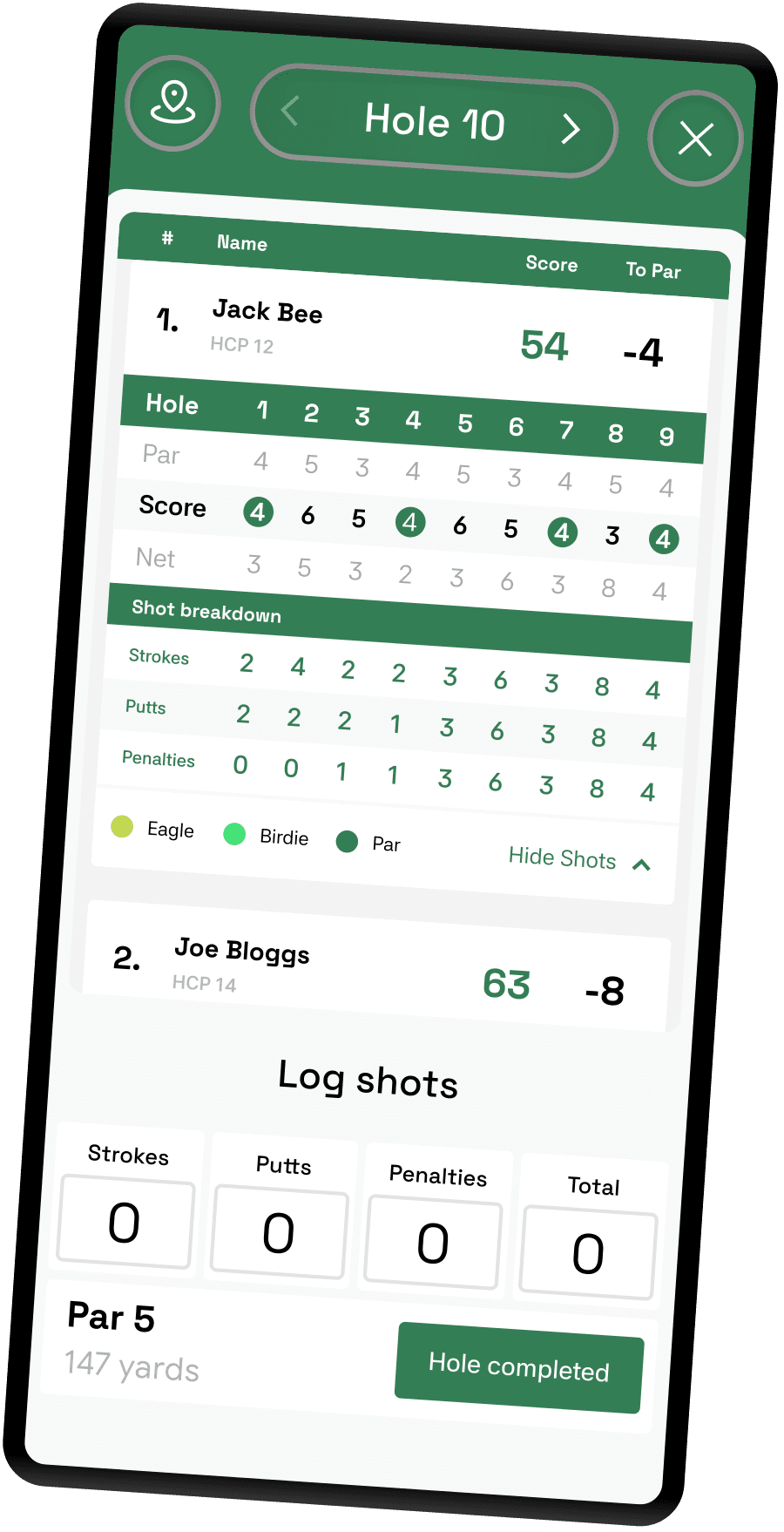 Play rounds and compare with friends.